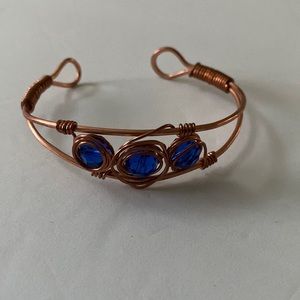 Handmade copper wire wrapped size 7 bracelet